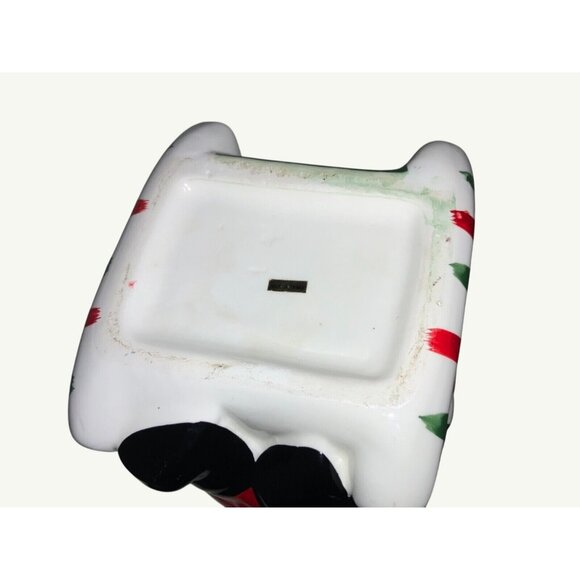 Christmas Cookie Jar Santa in Candy Cane Chair - Picture 9 of 9
